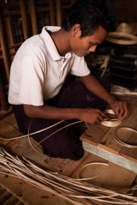 The last thing I wanted to do was disturb this guy making a bowl for lacquering